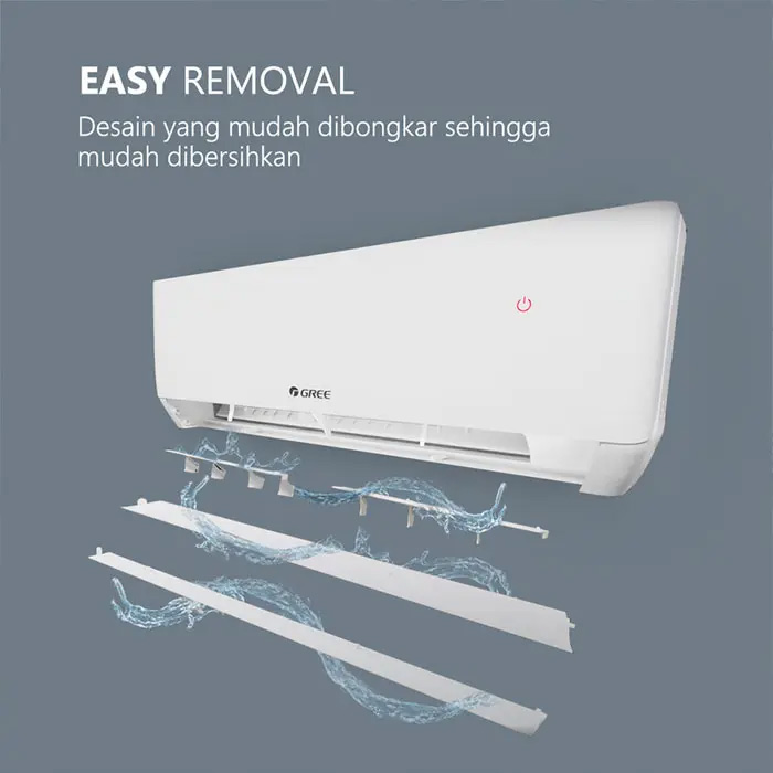 Gree AC Split ( AC Dinding ) Inverter SmartClean F5S Series 0.5 PK ( 1/2 PK ) R32 250 Watt - GWC-05F5S | GWC05F5S | 05F5S